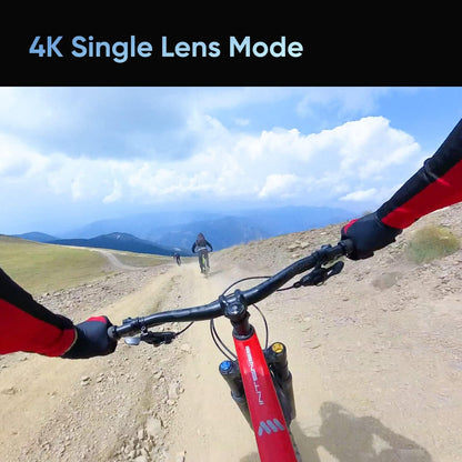 insta360 X3 Action Camera, 1/2" Sensor, 5.7K 360 Capture, Optical Zoom 3X, 72 MP 360 Photo, 4K Single Lens Mode, Black 