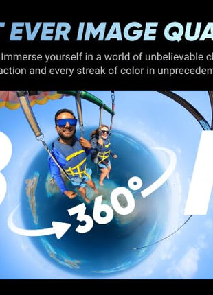 insta360 X4-8K Waterproof 360 Optical Zoom Action Camera, 4K Wide-Angle Video, Removable Lens Guards, 135 Min Battery Life, Ai Editing, Stabilization, for Sports, Travel, Outdoor, Black 