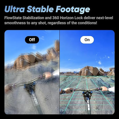 insta360 X4 Motorcycle Bundle- 8K Waterproof 360 Action Digital Camera, 4K Wide-Angle Video, Removable Lens Guards, 135 Min Battery Life, Ai Editing, Stabilization, for Sports, Travel,Black 