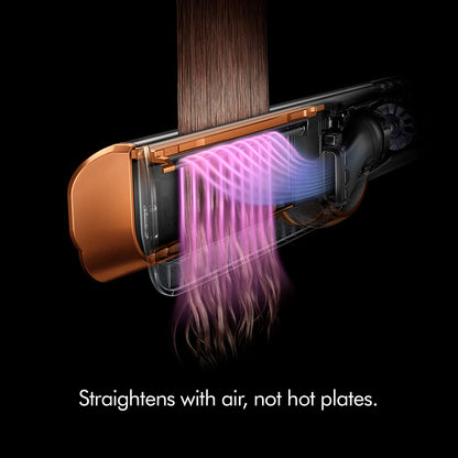 Dyson Airstrait™ Straightener| Wet to Dry Straightener| No Heat Damage| 2 in 1 Straightening| Saves Time| Natural Straight Look|Uses Air| No Hot Plates| Dry & Straighten| Volumunious & Shiny Hair | 3 Modes| Travel Friendly|Intelligent Heat Control| 2 Year 