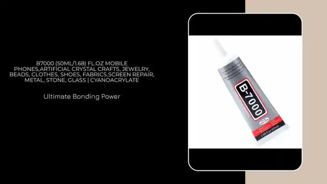 B7000 (50ML/1.68) fl.oz Mobile Phones,Artificial Crystal Crafts, Jewelry, Beads, Clothes, Shoes, Fabrics,Screen Repair, Metal, Stone, Glass | Cyanoacrylate by@Outfy