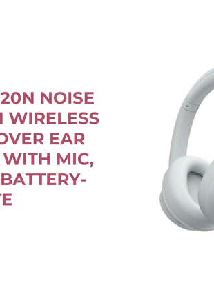 Sony WH-CH720N Noise Cancellation Wireless Bluetooth Over Ear Headphones with Mic, Up to 50Hrs Battery- White by@Outfy