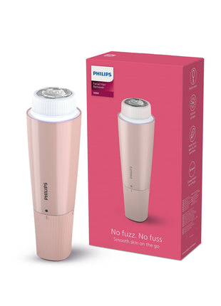Philips Facial Trimmer for Women - SkinSafe with Hypo Allergenic Blades I Makeup must-have for glowing results I Self-sharpeing blades I Mirror & Light for Clean Trim I No Skin irritation I Cleaning brush I Travel Friendly I 2 Year Warranty - BRR454/00 