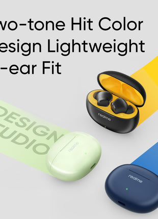 realme Buds T110 Bluetooth Truly Wireless in Ear Earbuds with mic, AI ENC for Calls, Google Fast Pair, 38 Hours Total Playback with Fast Charging and Low Latency Gaming Mode (Punk Black) 