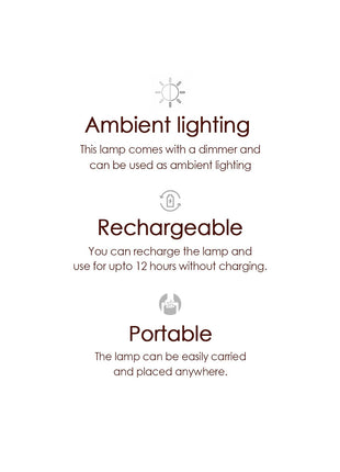 ro:sha Rosha Prisma Wireless ABS Plastic LED Table Lamps | Upto 8-10 Hrs 2200mAh Rechargeable Batteries | Button Control | 16 RGB Colors (Transparent) 