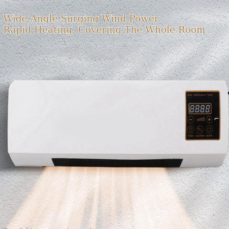 𝓓rumstone (𝟏𝟔 𝐘𝐄𝐀𝐑 𝐖𝐀𝐑𝐑𝐀𝐍𝐓𝐘) Indoor Wall Heater 1500W – Quiet Operation, 8H Timer, Air Conditioner Function, Perfect for Bedroom & Home Heating & Cooling Compact & Stylish 