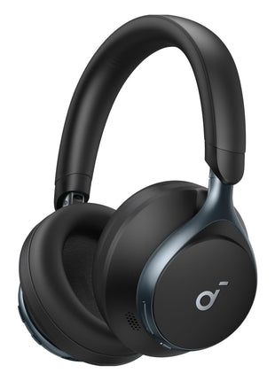 soundcore by Anker,Space One Active Noise Cancelling Bluetooth Over Ear Headphones with Travel Pouch,2X Stronger Voice Reduction,40H ANC Playtime,App Control,Ldac Hi-Res,Ergo Design for Comfort Fit 