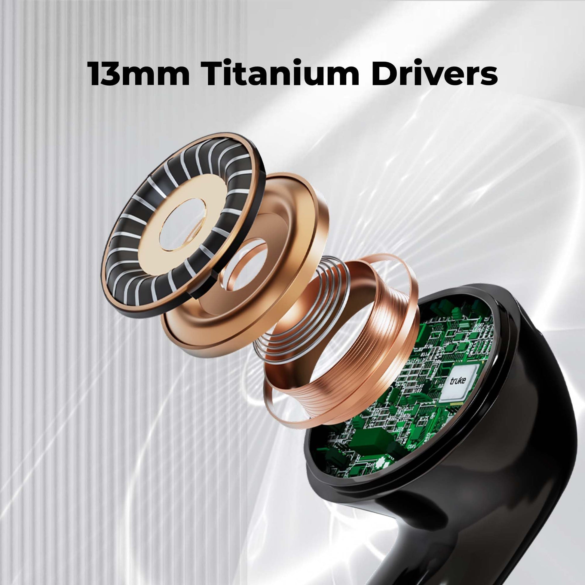 truke New Launch [2025] Mega 7 True Wireless in-Ear Earbuds w/ 24-Bit 360 Spatial Audio, 60H Playtime & Fast Charging Buds, Dual Pairing, 40ms Low Latency TWS, 4-Mic ENC, Made in India-(Coal Black) 