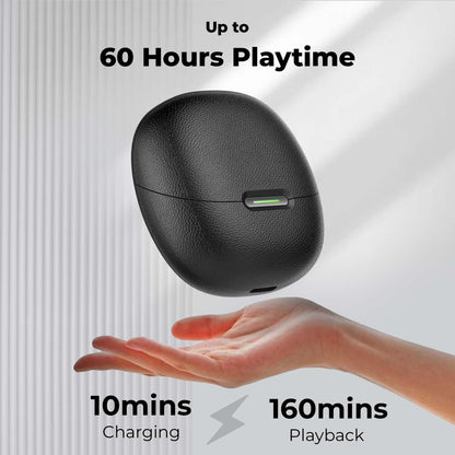 truke New Launch [2025] Mega 7 True Wireless in-Ear Earbuds w/ 24-Bit 360 Spatial Audio, 60H Playtime & Fast Charging Buds, Dual Pairing, 40ms Low Latency TWS, 4-Mic ENC, Made in India-(Coal Black) 