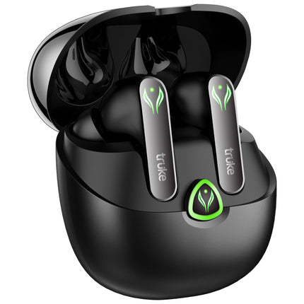 truke New Launch BTG Ultra True Wireless in Ear Earbuds, 40ms Ultra Low Latency Battle Mode™ Gaming Ear Buds, 60H Playtime, Quad Mics Crystal-Clear Calls, Fast Charging, BT 5.4, Noise Cancellation 