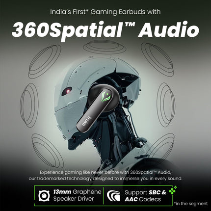 truke New Launch BTG Ultra True Wireless in Ear Earbuds, 40ms Ultra Low Latency Battle Mode™ Gaming Ear Buds, 60H Playtime, Quad Mics Crystal-Clear Calls, Fast Charging, BT 5.4, Noise Cancellation 