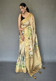 Cream Gopika Pichwai Tussar Silk Woven Saree